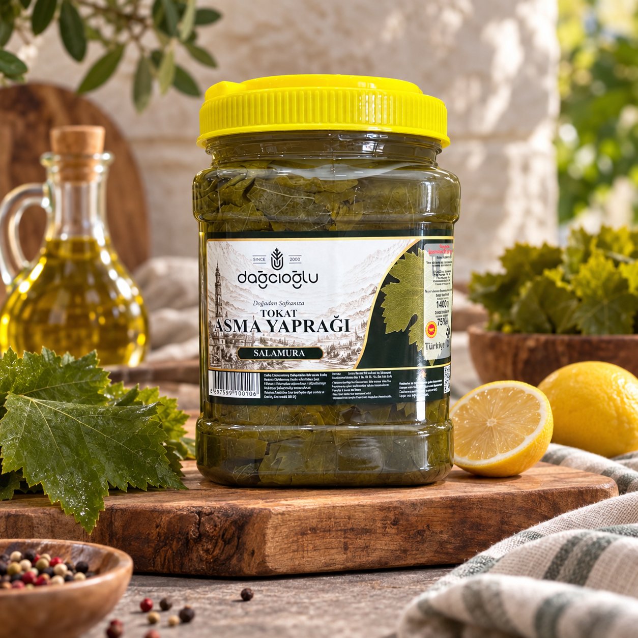 Tokat Asma Yaprağı (Brüt 1400 g. – Net 700 g.) ; Ambalaj*6